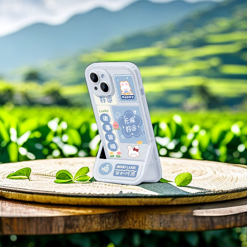 Jiang Ming Suitable for Apple 13 mobile phone case 13 protective cover lens full edge without tempered film small fresh and cute cartoon girl model student anti-fall with invisible bracket to chase dramas