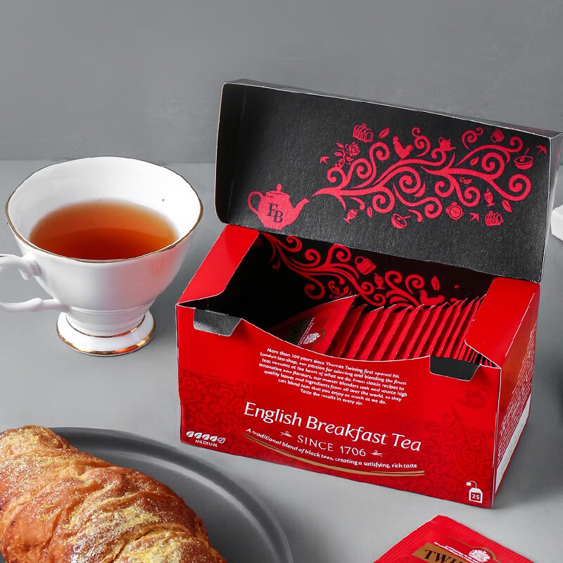 TWININGS English breakfast Polish imported black tea 25 bags * 2g bag milk tea raw material tea bag New Year gift