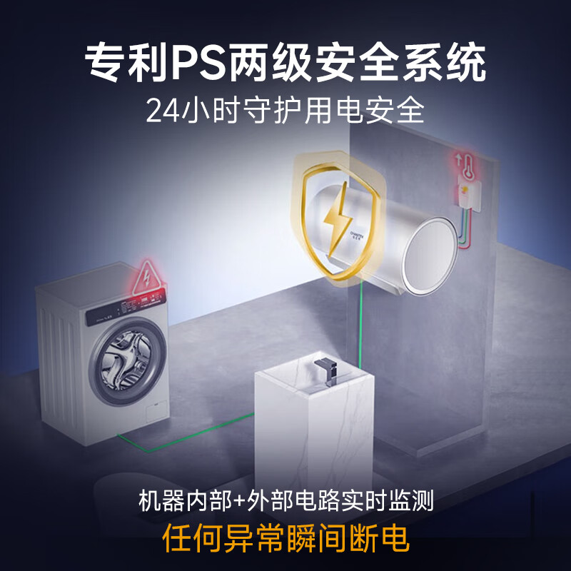 Smith (A.O.SMITH) Garnet 60-liter state-subsidized electric water heater Jingui liner, double rod separation and rapid heating, no need to replace the magnesium rod, no cleaning, Galaxy CTE-60JC3, old for new