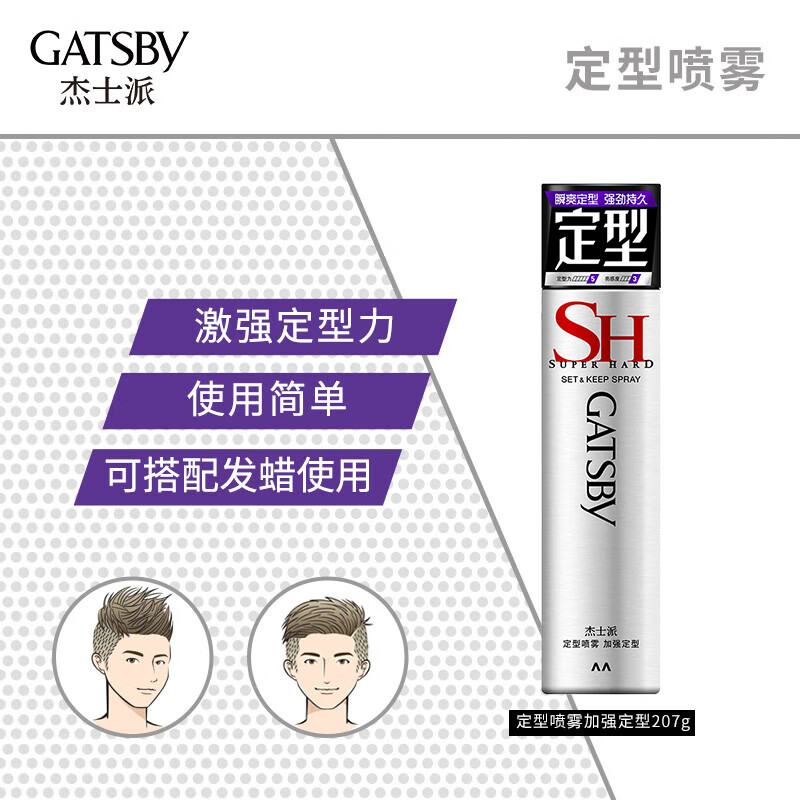GATSBY Styling Spray Enhances Styling 207g (Hairspray Hairspray) Randomly shipped in new and old packaging