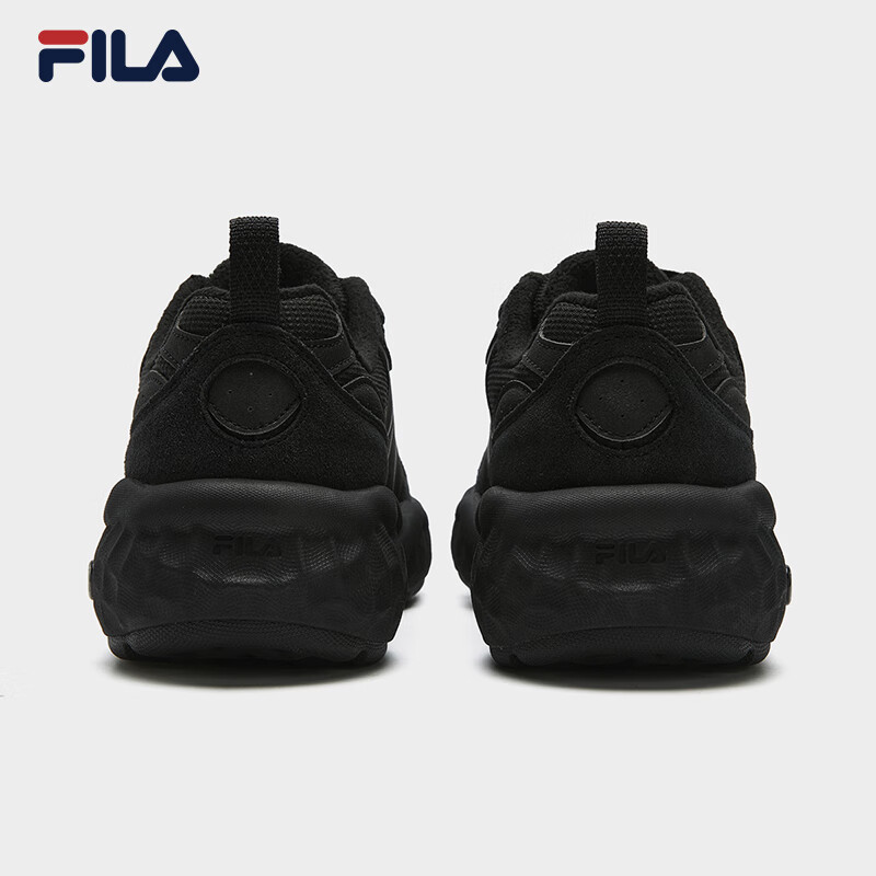 FILA FILA muffin shoes plus velvet men's shoes dad shoes sneakers 2025 winter warm thick-soled casual shoes