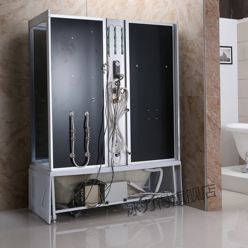 Jingga Bathroom Steam Room Massage Surf Rectangular Integrated Shower Room with Bathtub Integrated Bathroom Home 150X85 Standard + Surf (Left Pillow) + Ozone Contains Steam a