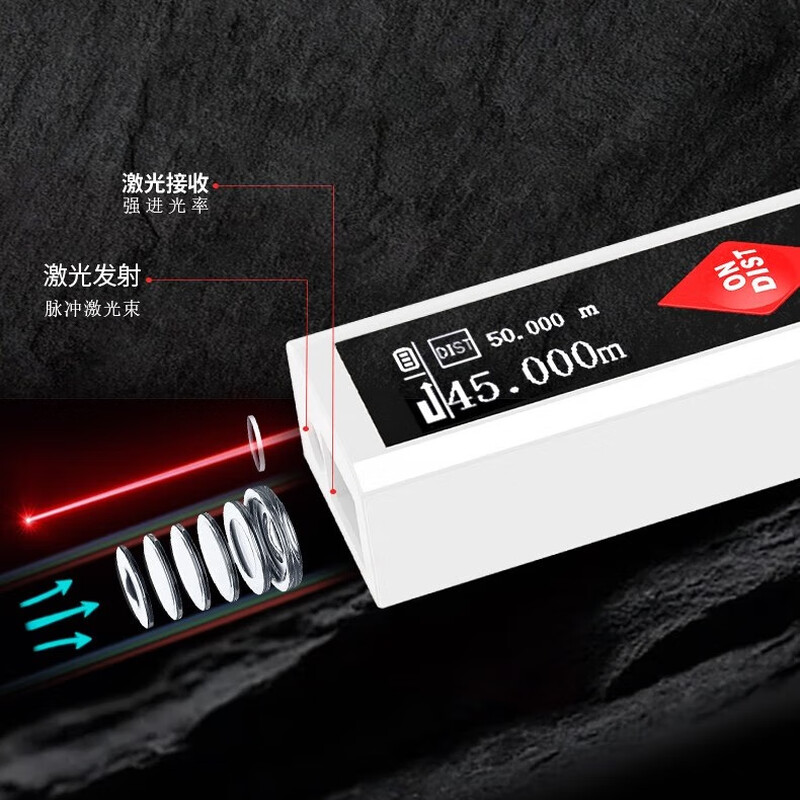Haotu mini small handheld laser range finder electronic ruler high-precision laser ruler infrared measuring instrument room measuring instrument type-c charging 70 meters silent precision correction + data storage