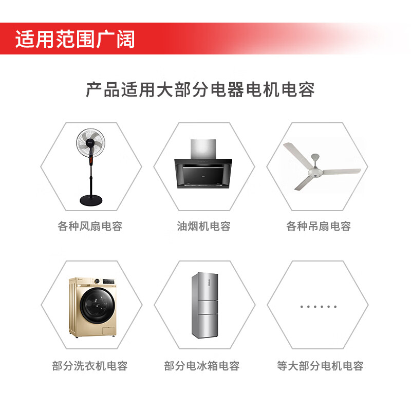 Green Shen CBB61 fan starting capacitor 1.2/1.5/1.8/2/2.2/2.5/3/4/5UF450V ceiling fan range hood 1.2UF (buy 1 get 1 free)