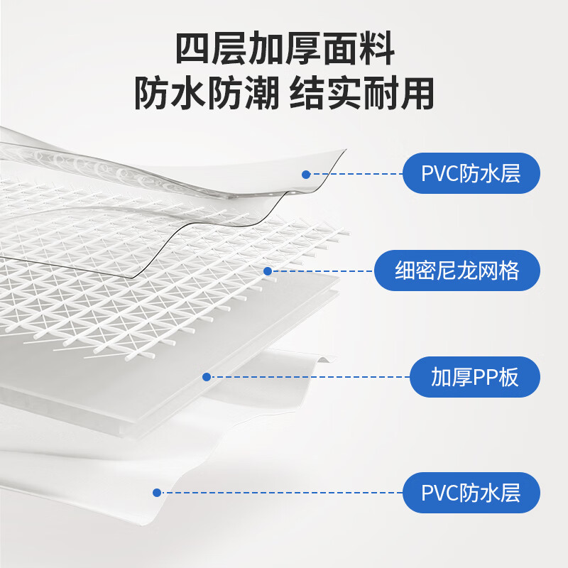 LYNN bed storage box, clothing, quilt, shoes, toy storage box, flat folding storage box, large size 80L, 1 pack