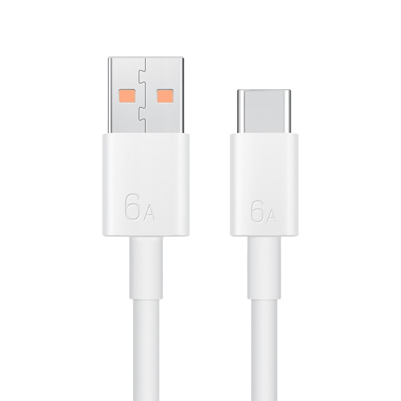 Huawei original 6A data cable USB Type-A to USB Type-C/1m cable length/supports 66W (11V6A) charging white CC790