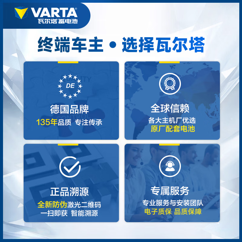 VARTA Jingdong car maintenance car battery star series 85-610 trade-in door-to-door installation