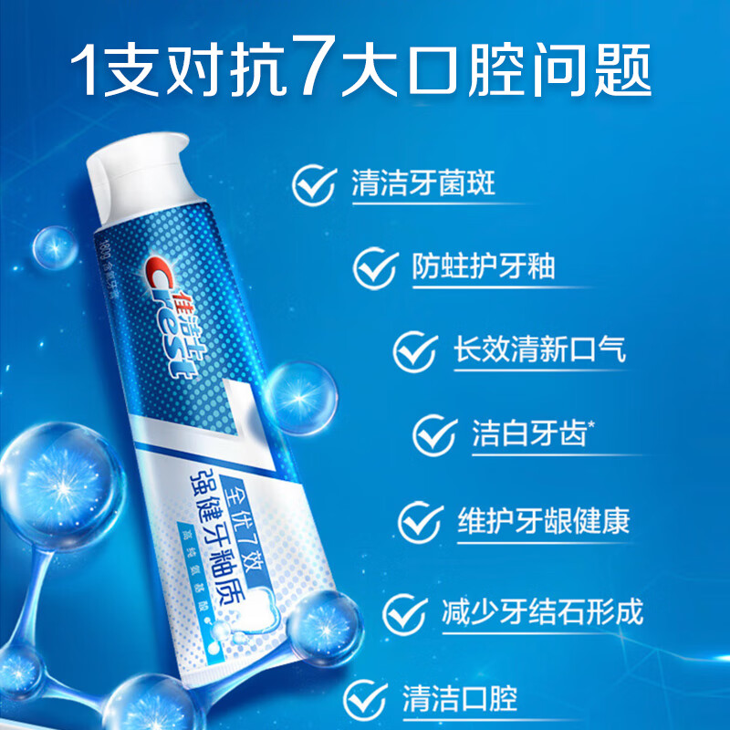 Crest All-Excellent 7-Effect Anti-Plaque Toothpaste Anti-moth and Stain Removal Fresh 180g Jingdong Self-operated Mixed New and Old Packaging