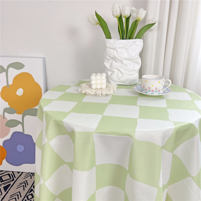 Anjun Shengfeng Floral Plaid Table Cloth Velvet Girly Heart Student Desk Cloth Pad Photo Background Cloth Puppy Party 40*60cm (Small Cover Cloth)