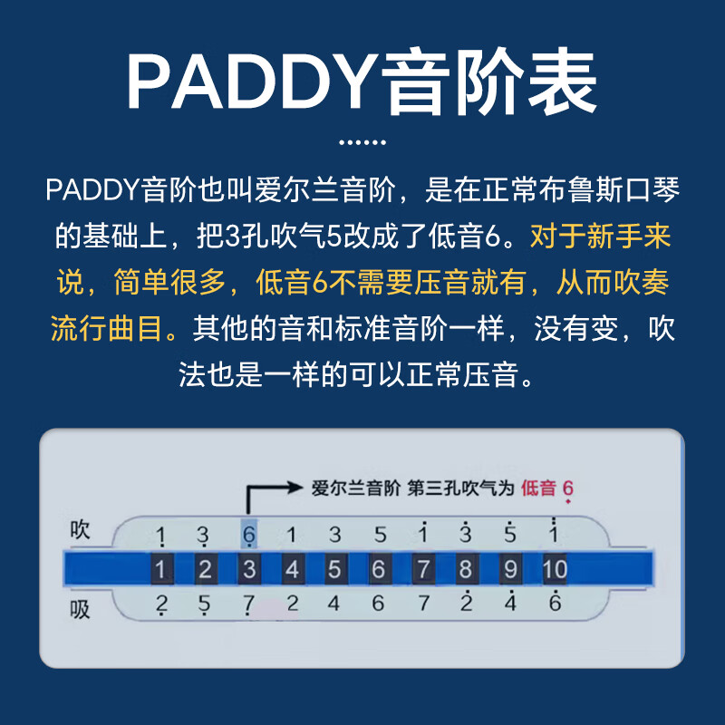 TOMBO harmonica imported from Japan gong 7610 Bruce PADDY tuning 10-hole harmonica for adults and children, universal for beginners