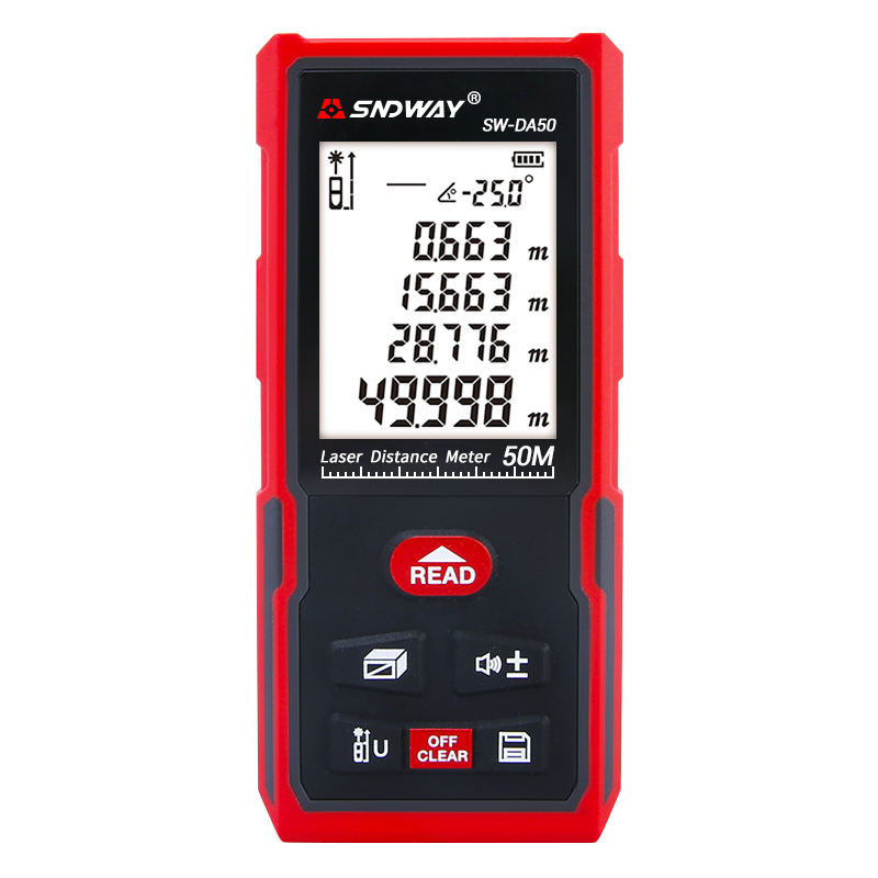 Shendawei Laser Distance Meter Infrared Room Measurement Meter High-precision Handheld Infrared Distance Meter SW-DA50 (Chargeable Voice Model)