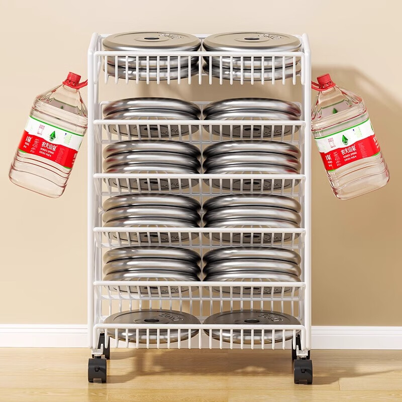 Jungle movable tableside storage small bookshelf classroom desk student books wheeled storage rack bookshelf five layers black