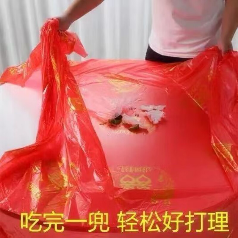 Erzhi disposable tablecloth thickened plastic festive tablecloth wedding banquet tablecloth square rectangular 10 sheets 1 pack extra thick 1.6m*1.6m dragon and phoenix in auspiciousness