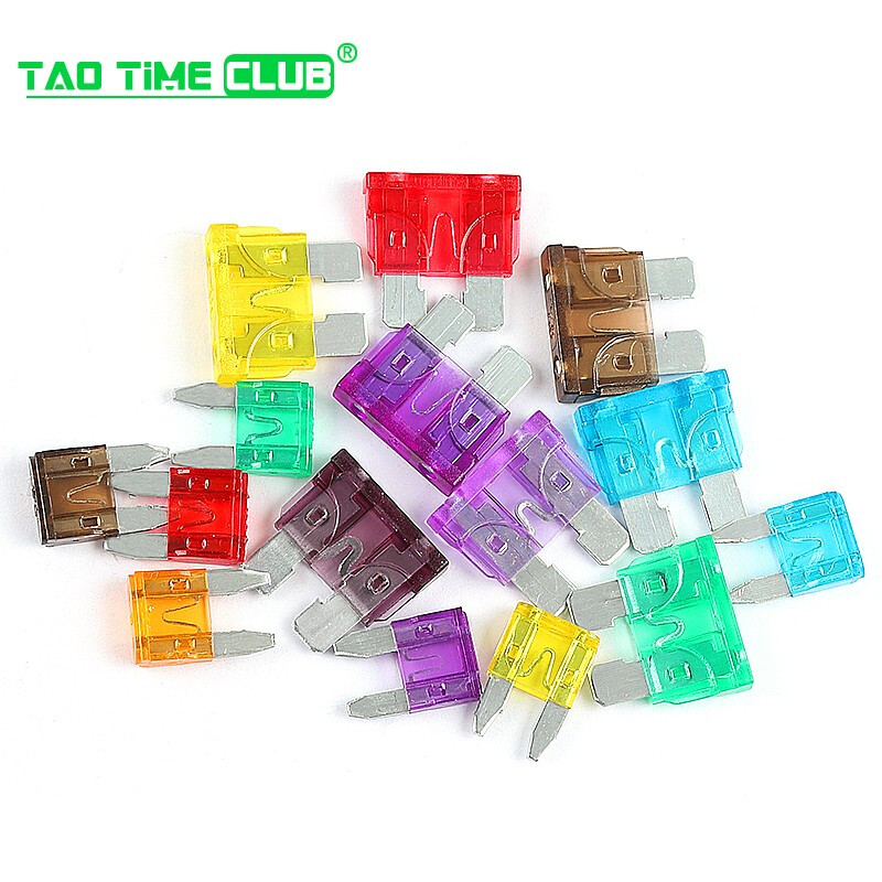 Car fuse xenon lamp fuse medium small mini insurance insert 20A 5A 15A 10A 40A yellow medium insurance insert 20A (10 pieces)