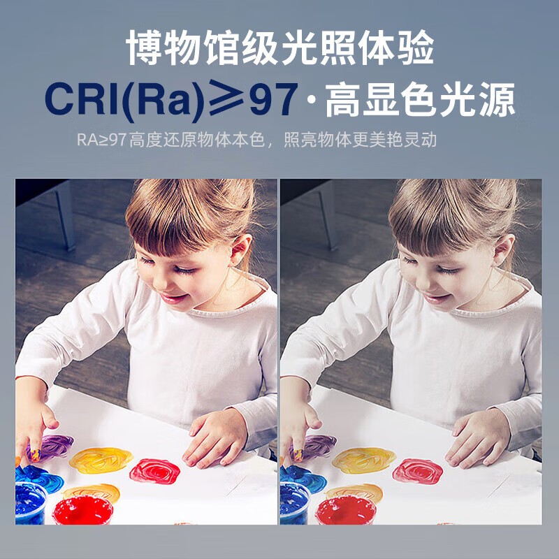 FSL Foshan Lighting LED bulb full spectrum ultra-bright energy-saving RG0 anti-blue light high color rendering Ra97 bulb E27 screw mouth 9W warm white light (4000K) Muguang series