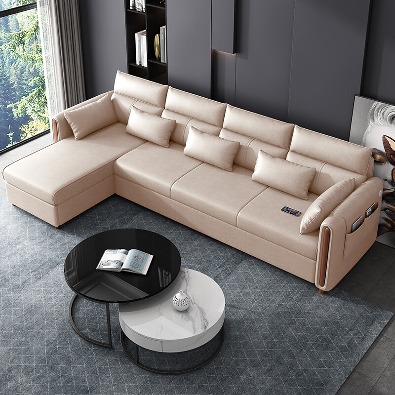 Xikebond dual-purpose sofa bed foldable living room furniture multi-functional economical small apartment double lazy sofa bed 2.8 meters outer diameter imperial concubine style latex style multi-color optional