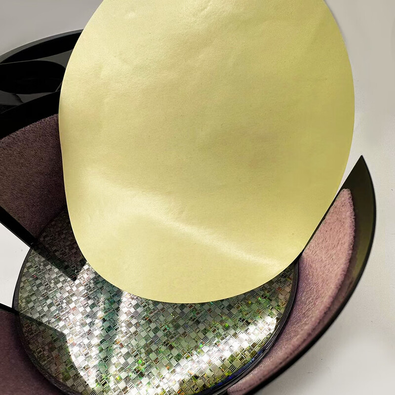 Yellow dust-free isolation round paper/ESD wafer buffer paper/antistatic wafer packaging paper/wafer yellow paper/silicon wafer isolation paper thickness 0.12mm 100PCS/pack yellow 7 inches, 0.12*180mm