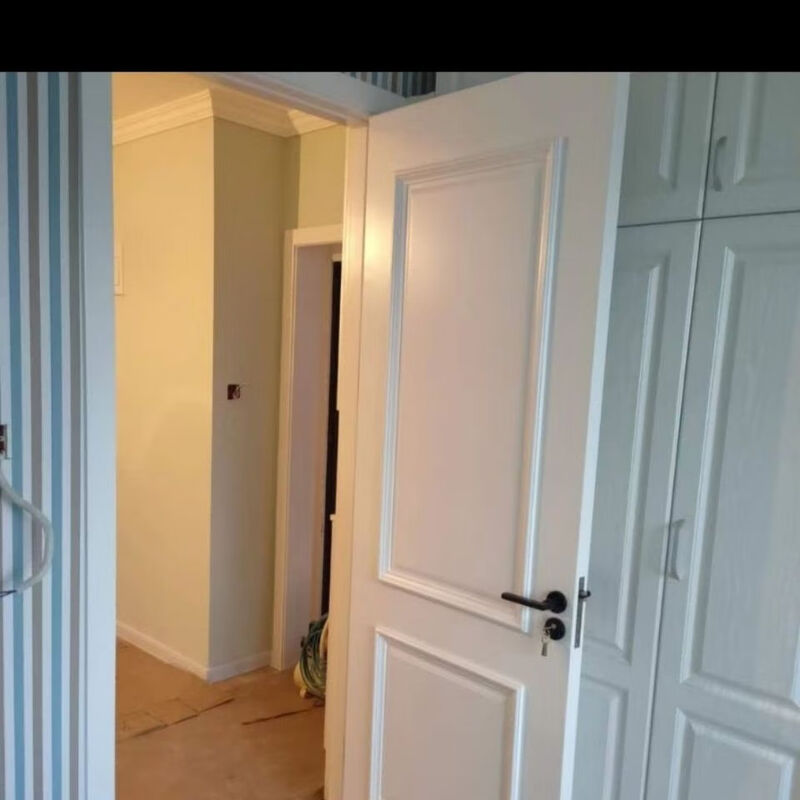 Solid wood door bedroom door interior door open paint door environmental protection paint sound insulation solid wood veneer double buckle line