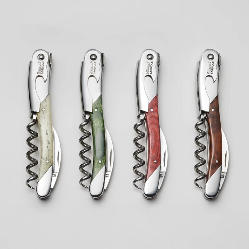 Chateau Laguiole France Legioli Castle Wine Knife Red Wine Corkscrew Unedged Seahorse Knife Classic Series Black Horn