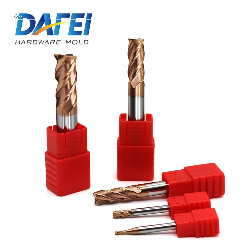 DAFEI55 degree tungsten steel milling cutter 4-edge coated flat bottom end mill gong cutter extended CNC CNC tool carbide 6.0*6*15*50