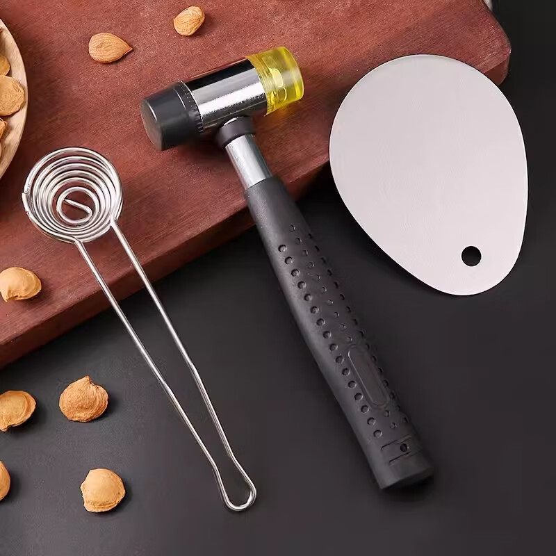 LH apricot core opener, manual apricot core and hard shell special tool, stainless steel almond peeling, nut core removal clip, almond shell opener
