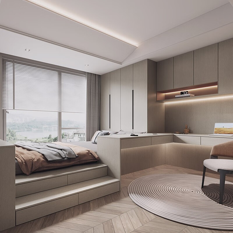 Marge bedroom custom-made multi-functional tatami bed cabinet integrated wardrobe custom-made whole house custom-made tatami solid wood prepaid deposit