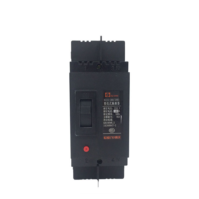 Guangdong DZ15-100/2901 plastic case circuit breaker air switch 100A220V two-phase 2P 63A