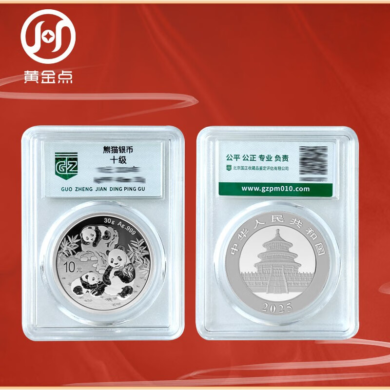 2025 Year of the Snake Panda Silver Coin Commemorative Coin Encapsulated Graded Edition 30g 999 Pure Silver Silver Cat Single Coin