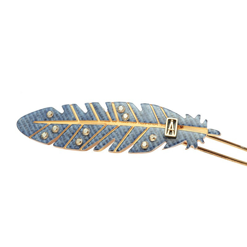 ALEXANDRE DE PARIS Bangs Clip Hairpin FARWEST Series Side Clip Feather Hair Accessories Headdress Women Z Feather