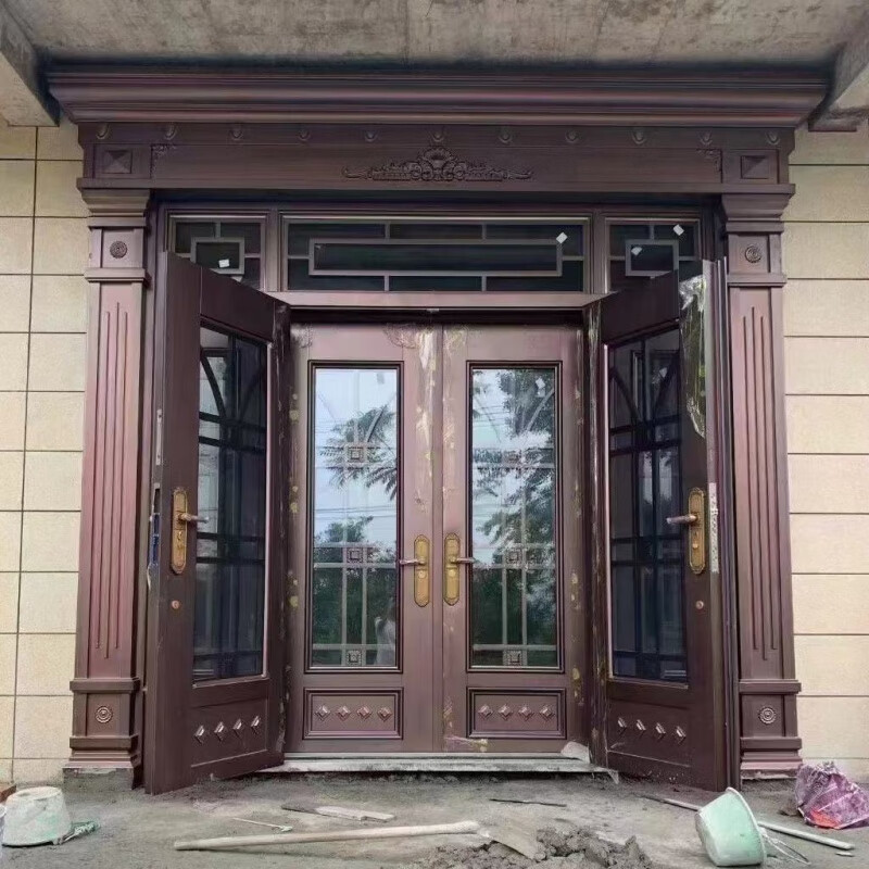 Vinoa glass door rural door rural self-built house custom door entrance door zinc alloy class A security door villa door style 3