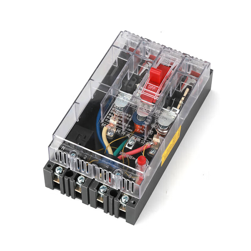 Hangzhou DZ15LE-100/490 transparent leakage protection three-phase four-wire plastic case leakage circuit breaker switch 100A 4p