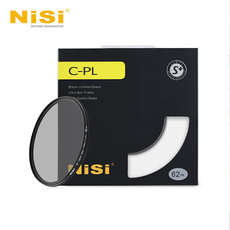 NiSi cpl polarizer 62mm ultra-thin frame high-definition anti-reflective filter polarizer restores color saturation landscape photography suitable for Canon and Sony micro-SLR cameras