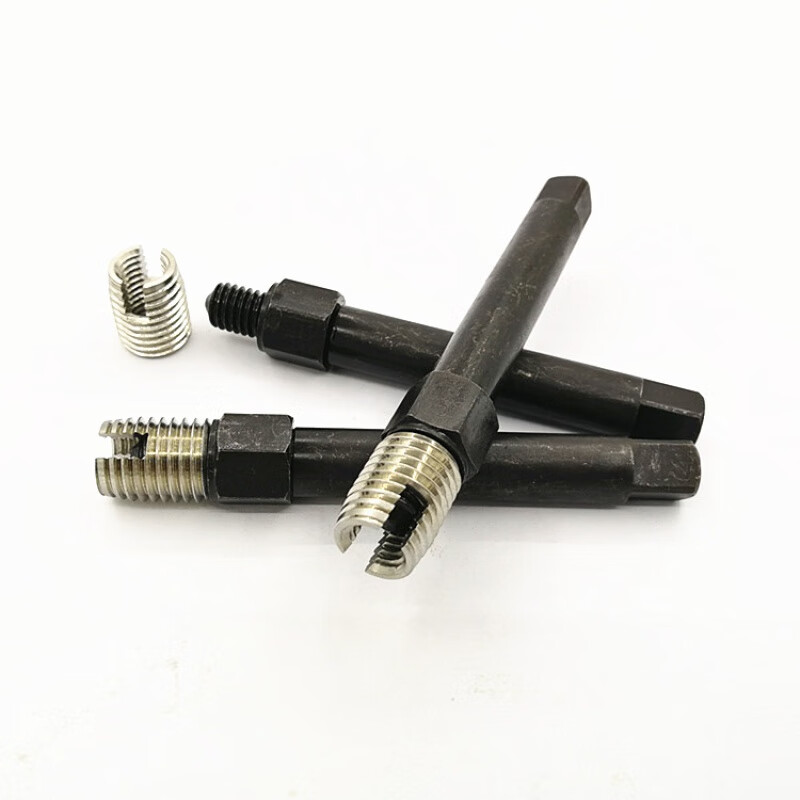 Type 302 stainless steel self-tapping threaded sleeve slotted self-tapping threaded bushing repair protective sleeve M3M4M5 M6-outer M10*1.5-length 14