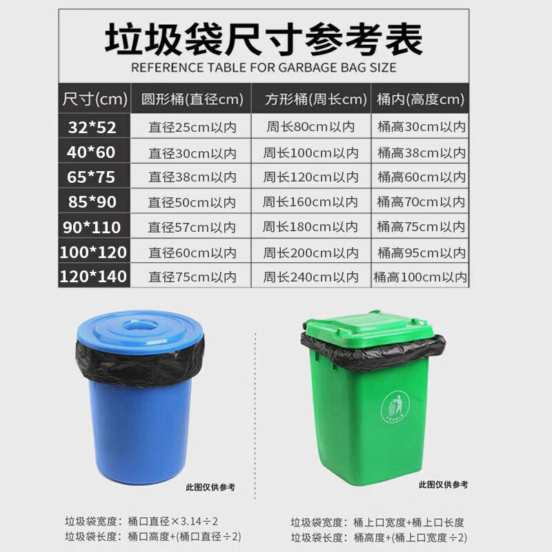 GJXBP quality large garbage bag thickened black hotel property commercial 60 sanitation extra large kitchen extra large wholesale large C1 85*90 thickened 3 wires 100 pieces