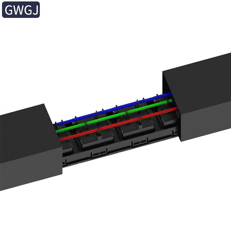 GWGJ 0U vertical installation aluminum alloy cabinet socket vertical installation power strip power strip power indicator light customized production 32A input output 4 digits 16A + 12 digits 10A