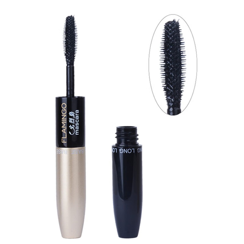 Flamingo double-ended mascara waterproof, long and non-smudged 6208, curling, not easy to remove makeup, extended and encrypted 1 pack