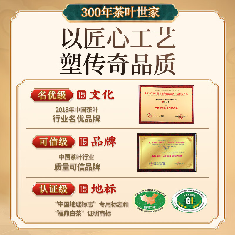 Legend Tea Fuding White Tea Shoumei loose tea aged old white tea gift box 500g to drink by yourself Spring Festival gifts New Year's goods