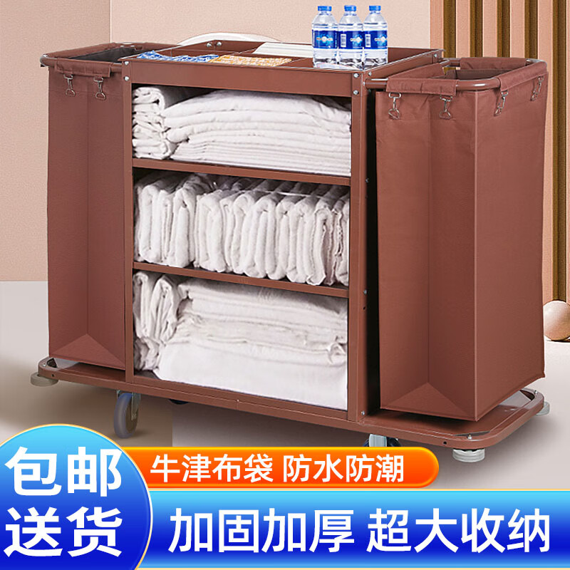 Guda cloth hay cart, hotel property cleaning tool cart, multi-functional cleaning cart, hotel room cleaning work cart, economical double-sided cart, 4-inch ordinary wheels