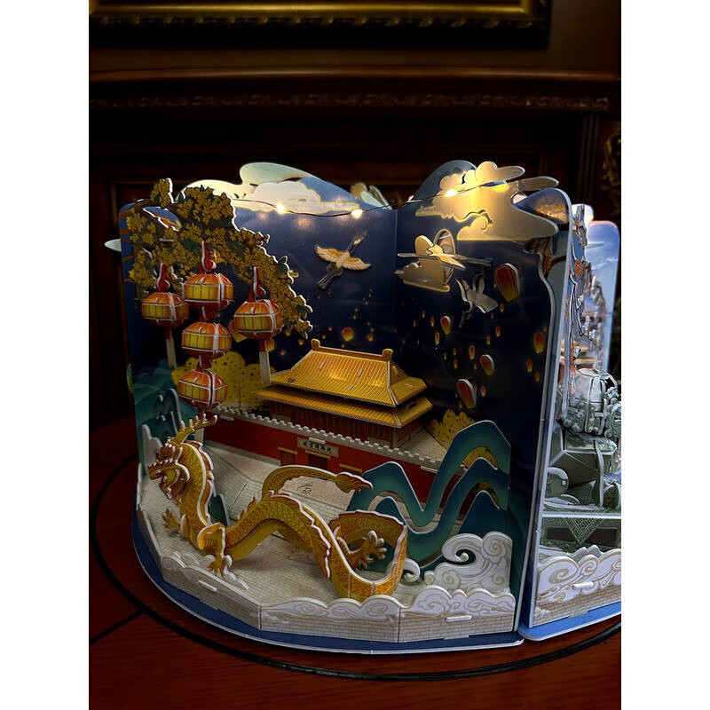 Q Bookshelf Aipin 3D Puzzle and Crafts Four Seasons in the Forbidden City
