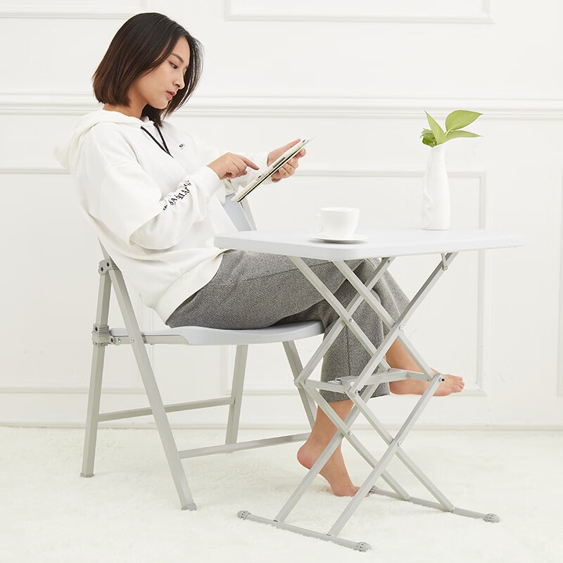 Dr. MENGBOSHI Computer Desk Folding Desk Learning Desk Lift Desk Removable Multi-Purpose Bed Simple Small Table Simple White Three Gears