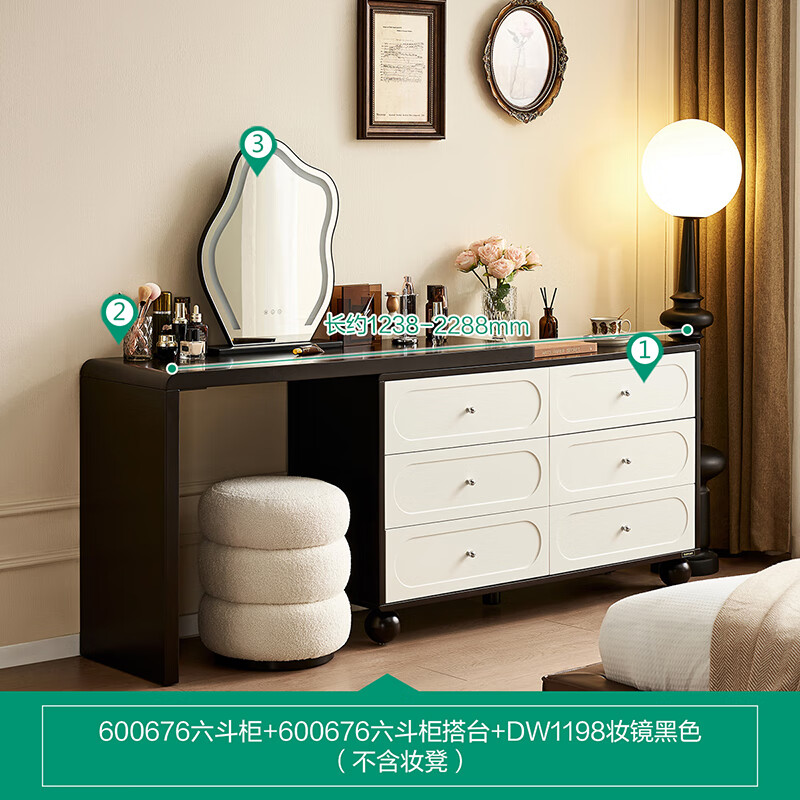 Quanyou Home French Retro Bucket Cabinet Dresser Integrated 2024 New Solid Wood Leg Storage Corner Cabinet Furniture