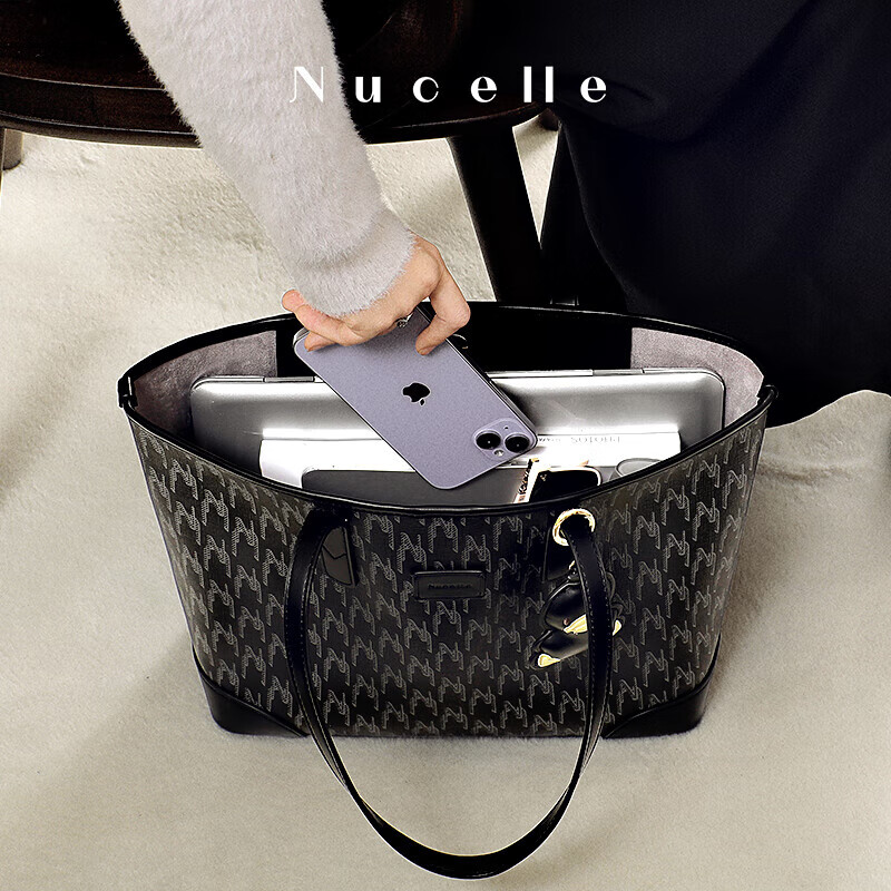 NUCELLE Shen Yue same bag women's 2025 duck tote bag large capacity commuter shoulder bag birthday New Year's Day gift