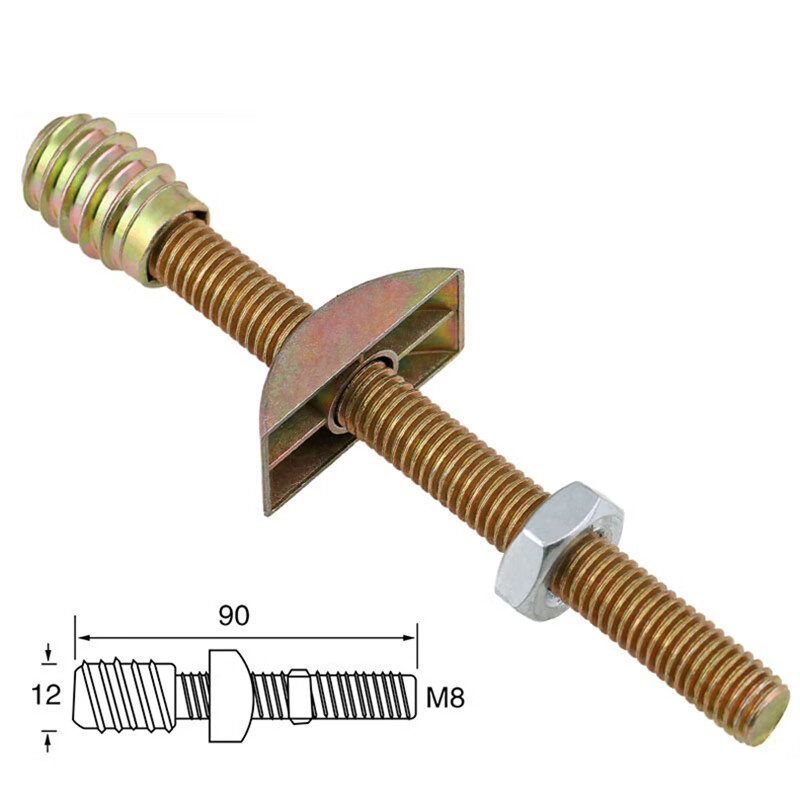 Kinway furniture hardware four-in-one connector M8 bed four-in-one assembly hammer nut screw eccentric wheel accessories dining table bedside desk screw half-moon nut