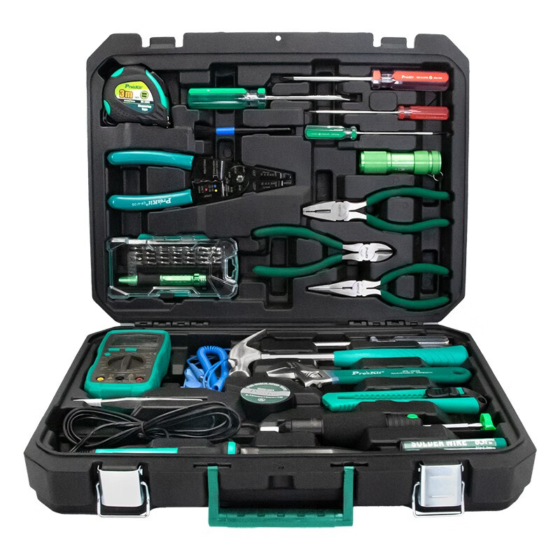 Baogong (Pro sKit) telecommunications tools 52-piece multi-function tool box set electrician repair tool box household tool box PK-2052