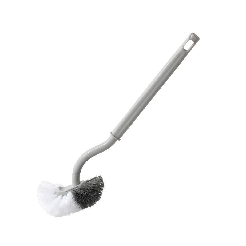 Jepoo Japanese-style S-shaped long-handled toilet brush with no dead ends, neutral hair toilet brush, toilet cleaning brush, bathroom toilet brush, 1 package and 1 hook*