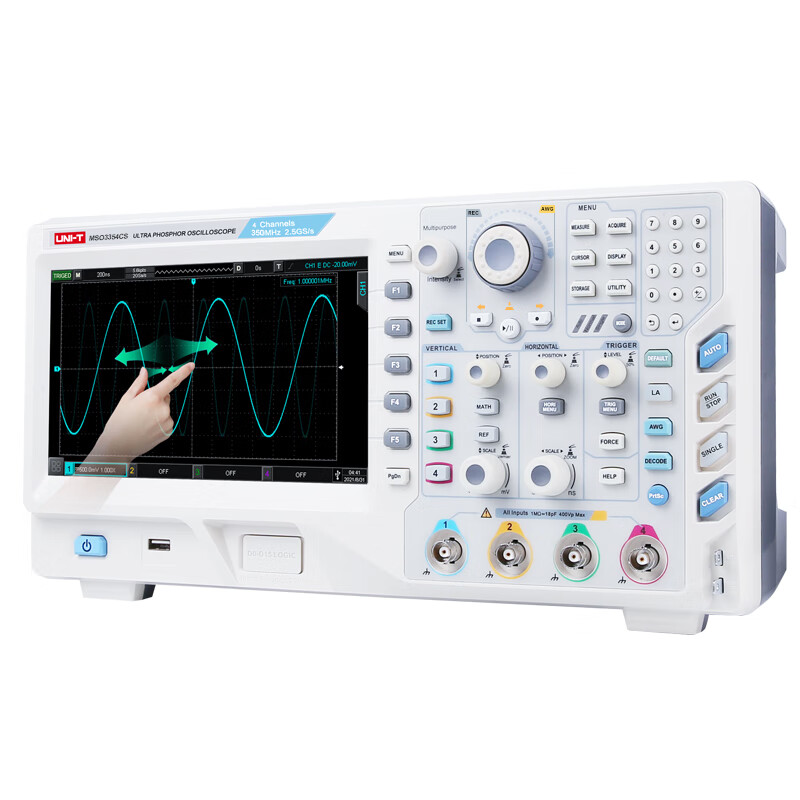 Uni-T industrial products Uni-T high-precision mixed-signal oscilloscope digital four-channel 350M bandwidth MSO3354CS (four-channel 350M bandwidth 2.5G