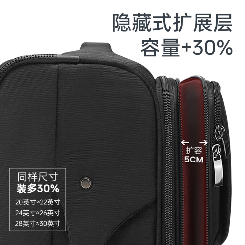 CROSSGEAR Swiss Army Knife 28-inch Trolley Case Business Travel Oxford Cloth Suitcase Men's and Women's Password Box Checked Large Capacity