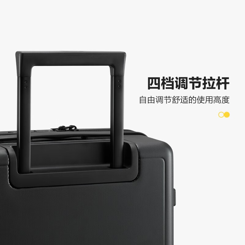 Horizon 8 (LEVEL8) suitcase male and female password student boarding case 20-inch traveler series classic PC universal wheel trolley case black