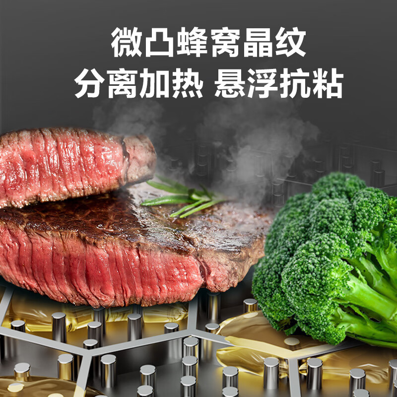 SUPOR pot set 304 stainless steel honeycomb anti-stick three-piece set wok soup pot frying pan TP2212E