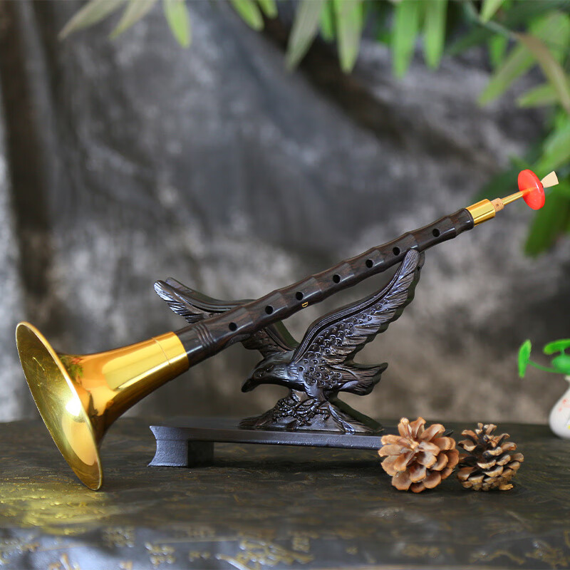 HongYiFengMing suona musical instrument professional ebony D key thickened gold bowl beginner complete set adult preferred folk trumpet bowl